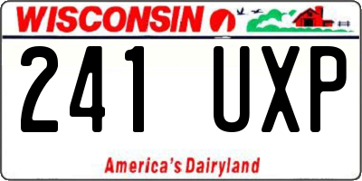 WI license plate 241UXP