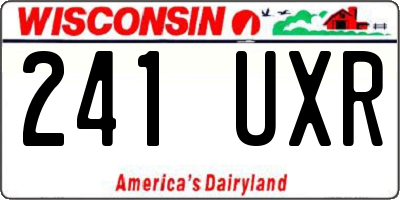 WI license plate 241UXR