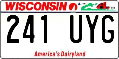WI license plate 241UYG