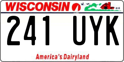 WI license plate 241UYK