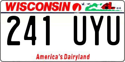 WI license plate 241UYU
