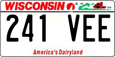 WI license plate 241VEE