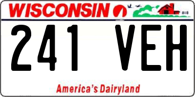 WI license plate 241VEH