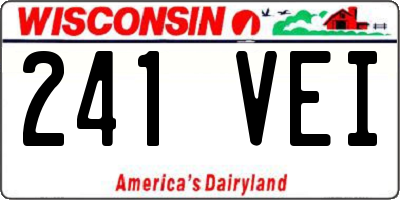 WI license plate 241VEI