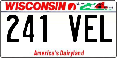 WI license plate 241VEL