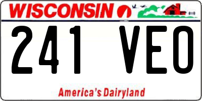 WI license plate 241VEO