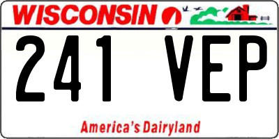 WI license plate 241VEP