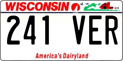 WI license plate 241VER
