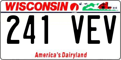 WI license plate 241VEV