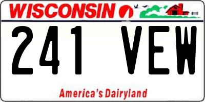 WI license plate 241VEW