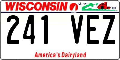 WI license plate 241VEZ