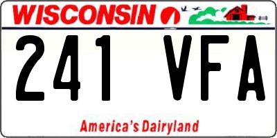 WI license plate 241VFA