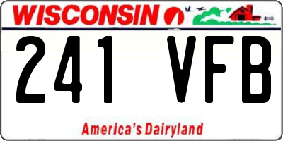 WI license plate 241VFB