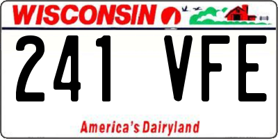 WI license plate 241VFE