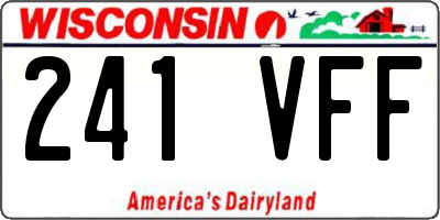 WI license plate 241VFF