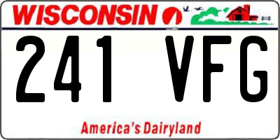 WI license plate 241VFG