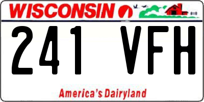 WI license plate 241VFH