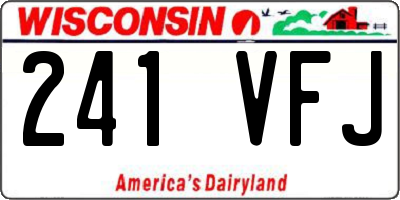 WI license plate 241VFJ
