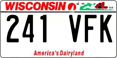 WI license plate 241VFK