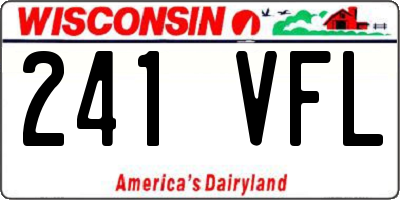 WI license plate 241VFL