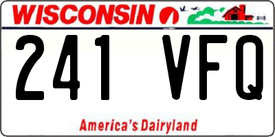 WI license plate 241VFQ