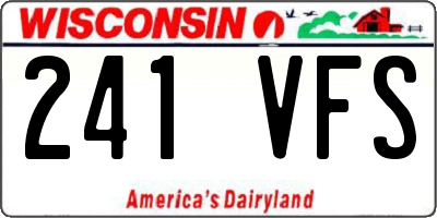 WI license plate 241VFS