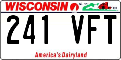 WI license plate 241VFT