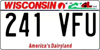 WI license plate 241VFU