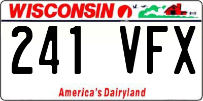 WI license plate 241VFX