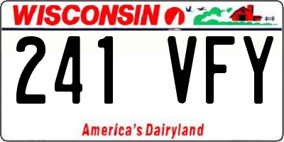 WI license plate 241VFY