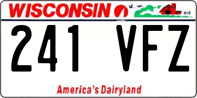 WI license plate 241VFZ