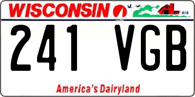 WI license plate 241VGB