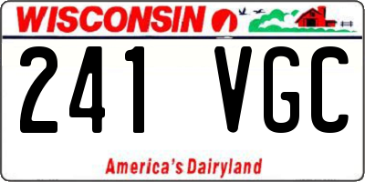 WI license plate 241VGC
