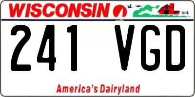 WI license plate 241VGD