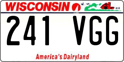 WI license plate 241VGG