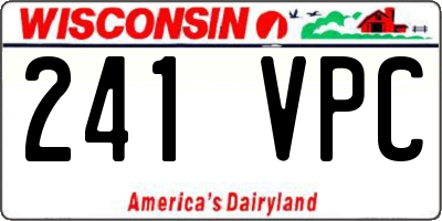 WI license plate 241VPC