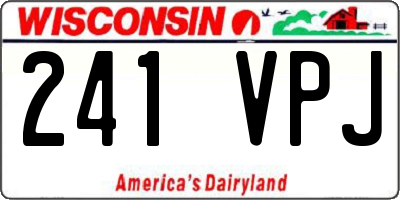 WI license plate 241VPJ