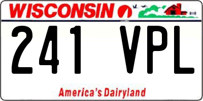 WI license plate 241VPL