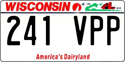 WI license plate 241VPP