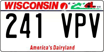 WI license plate 241VPV
