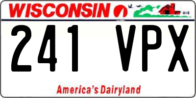 WI license plate 241VPX