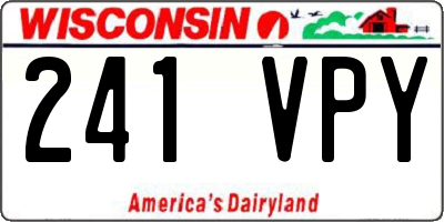WI license plate 241VPY