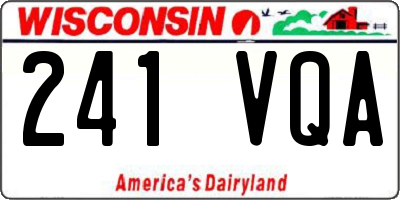 WI license plate 241VQA