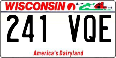 WI license plate 241VQE