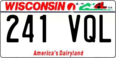 WI license plate 241VQL