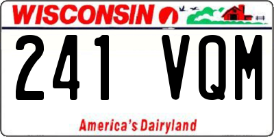 WI license plate 241VQM