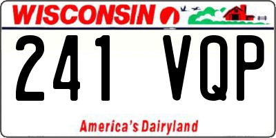 WI license plate 241VQP