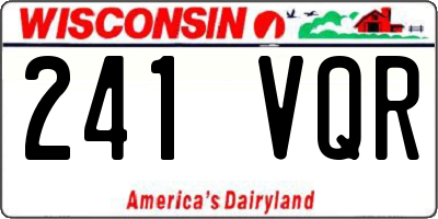 WI license plate 241VQR