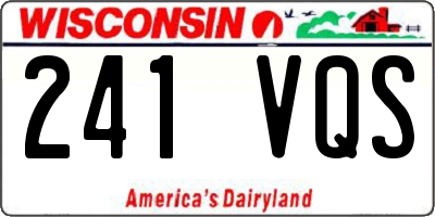 WI license plate 241VQS