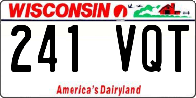 WI license plate 241VQT
